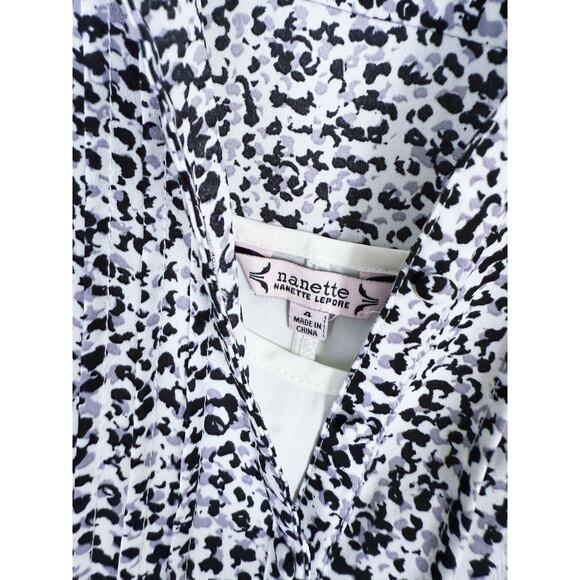 NWT Nanette Lepore Sleeveless Belted Animal Print Dress 4 Career Vintage Classic - Picture 11 of 11